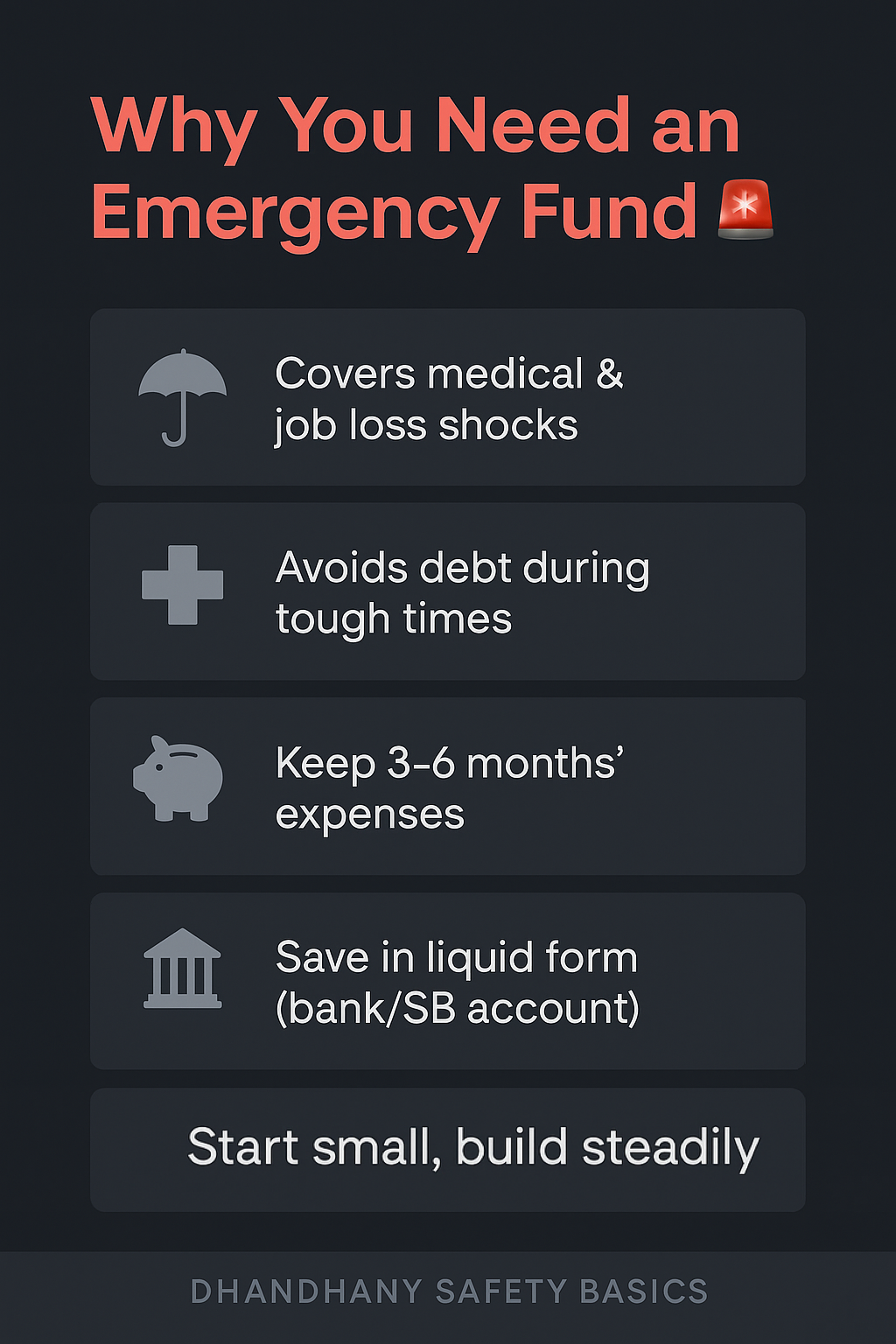 Emergency Fund Infographic